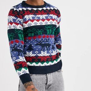 Pull&Bear Holidays sweater in black